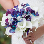 White-calla-and-turquoise-and-purple-vanda-orchid-bridal-bouquet